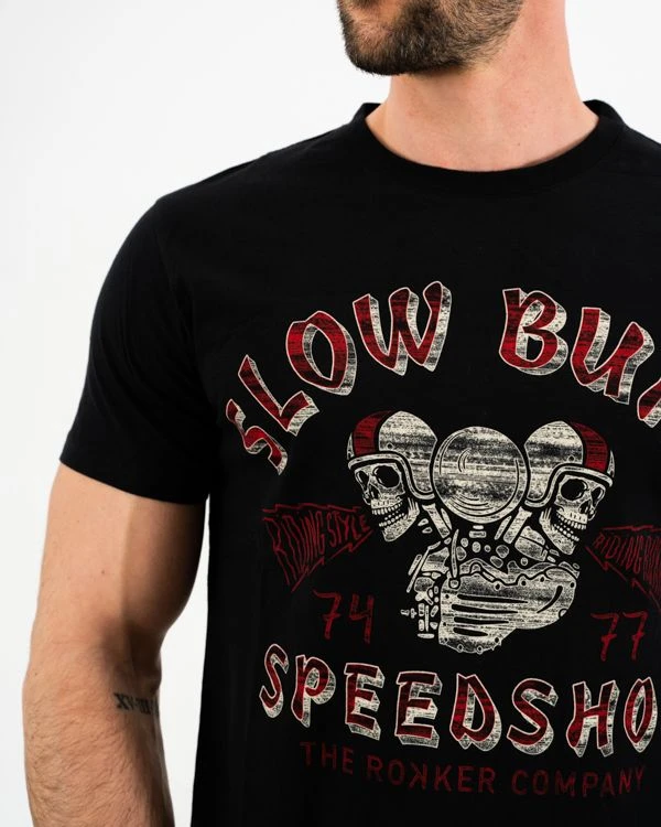 Rokker Slow Burn Black T-Shirt 3 Rokker Slow Burn Black T-Shirt